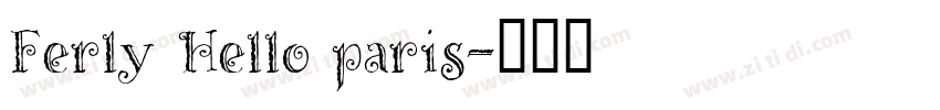 Ferly Hello paris字体转换